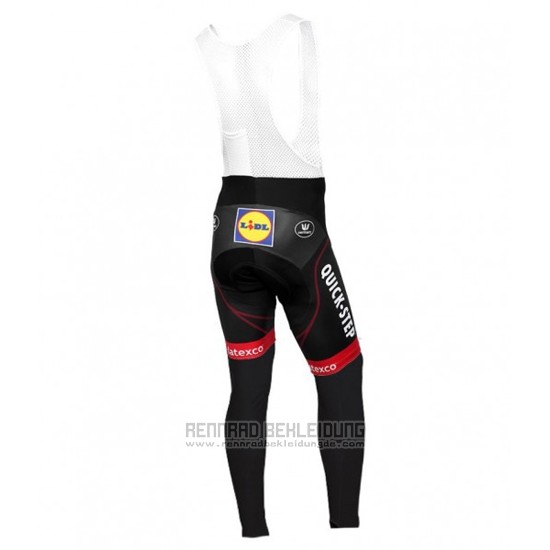 2016 Fahrradbekleidung Etixx Quick Step Rot und Shwarz Trikot Langarm und Tragerhose - zum Schließen ins Bild klicken